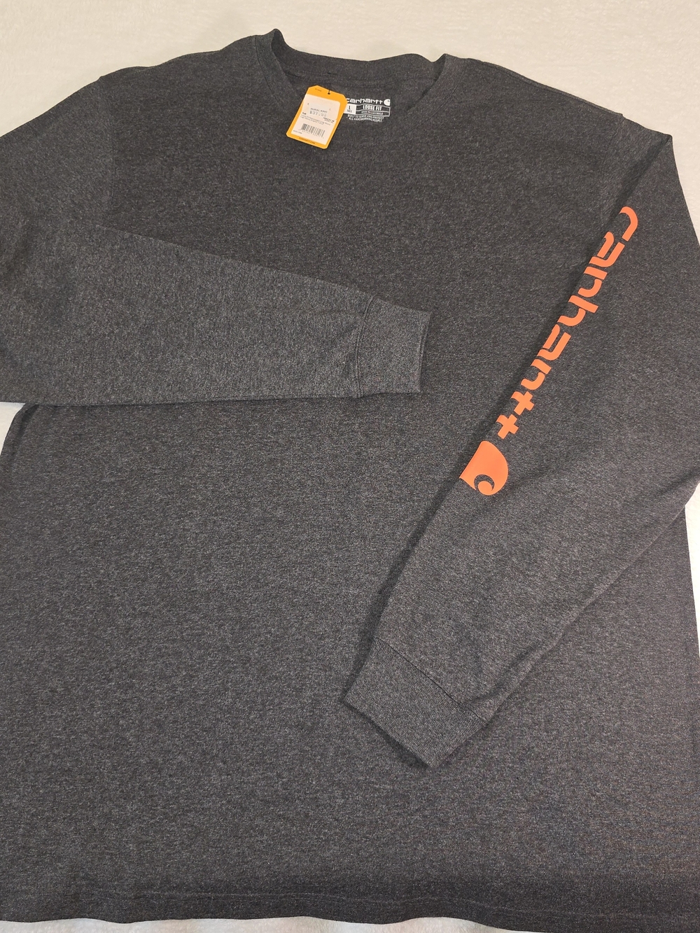 Carhatt Long Sleeve Loose Fit Heavyweight Men's Size L Tall NWT Charcoal Gray